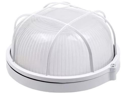 TORTUGA REDONDA CON REJA 60W FUND.ALUMINIO BLANCA