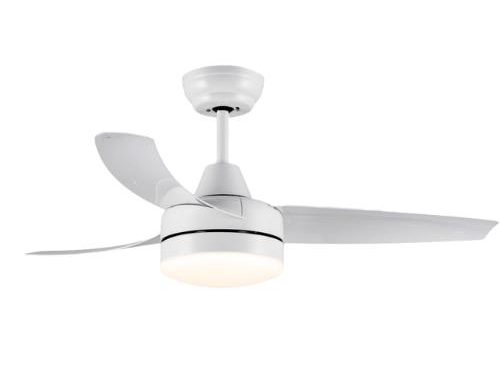 VENTILADOR DE TECHO BLANCO BRILLANTE 3 ASPAS LED 24W CCT C/CONTROL