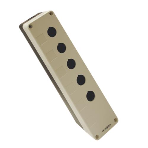 25603-CAJA-PLASTICA-CON-56-ORIFICIOS-D22-68X194X51 Caja Plástica con 5/6 Orificios - 22 mm Diámetro